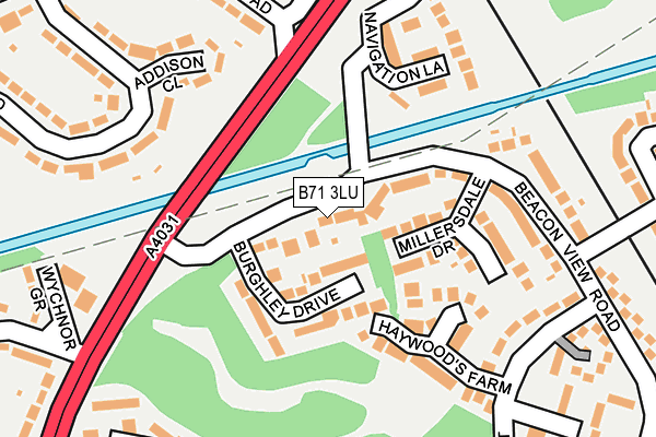 B71 3LU map - OS OpenMap – Local (Ordnance Survey)