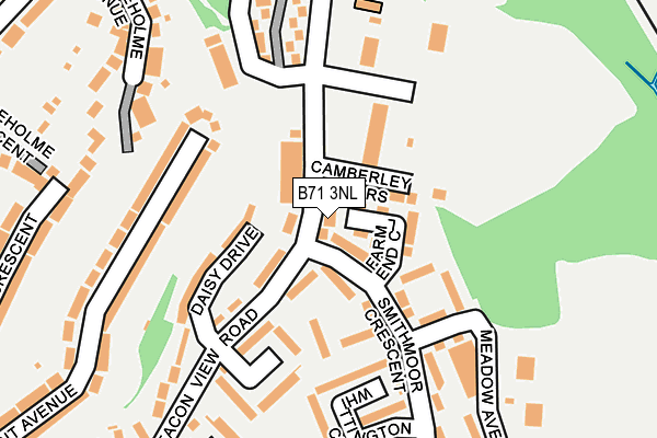 B71 3NL map - OS OpenMap – Local (Ordnance Survey)