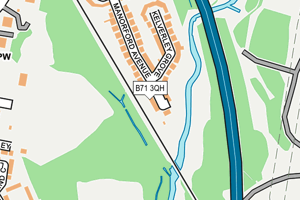 B71 3QH map - OS OpenMap – Local (Ordnance Survey)