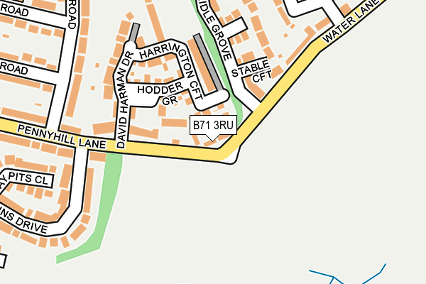 B71 3RU map - OS OpenMap – Local (Ordnance Survey)