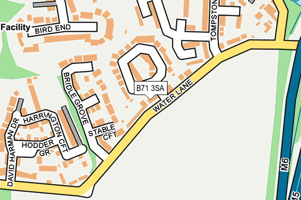 B71 3SA map - OS OpenMap – Local (Ordnance Survey)