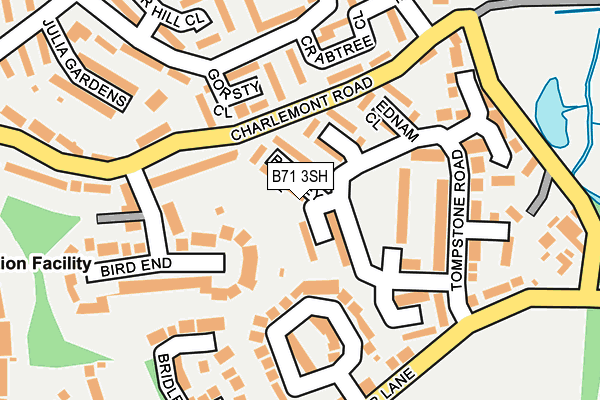 B71 3SH map - OS OpenMap – Local (Ordnance Survey)