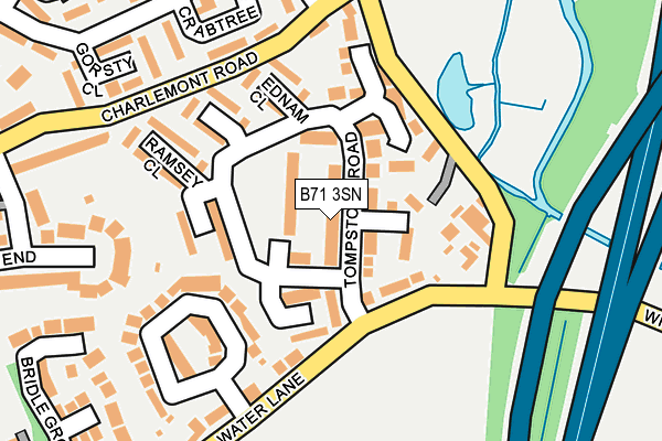 B71 3SN map - OS OpenMap – Local (Ordnance Survey)