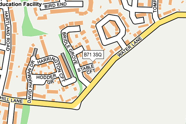 B71 3SQ map - OS OpenMap – Local (Ordnance Survey)