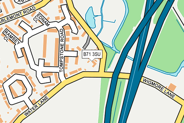 B71 3SU map - OS OpenMap – Local (Ordnance Survey)