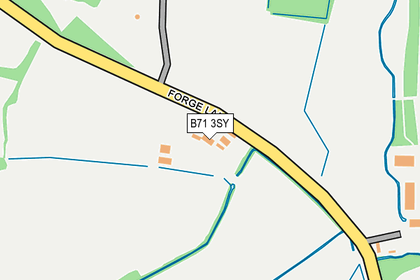 B71 3SY map - OS OpenMap – Local (Ordnance Survey)