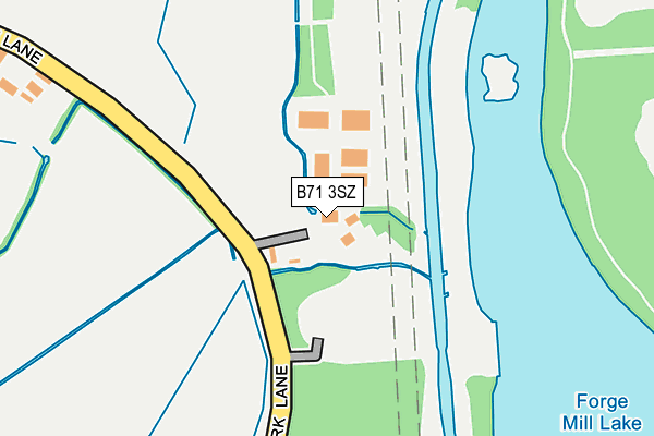 B71 3SZ map - OS OpenMap – Local (Ordnance Survey)