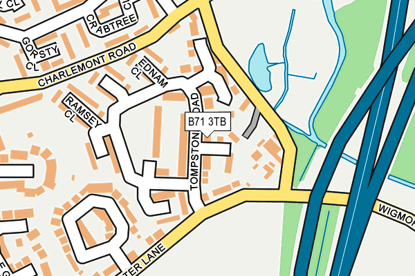 B71 3TB map - OS OpenMap – Local (Ordnance Survey)
