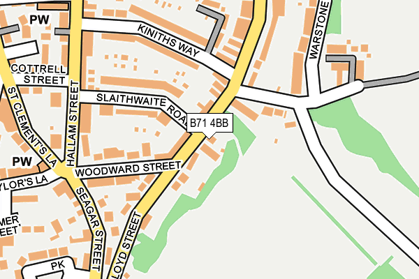 B71 4BB map - OS OpenMap – Local (Ordnance Survey)