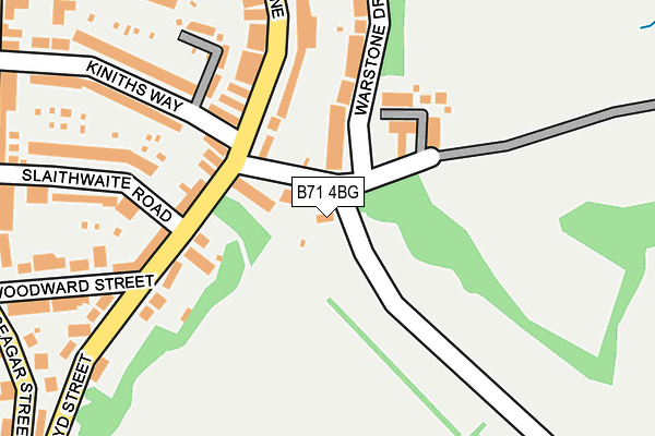 B71 4BG map - OS OpenMap – Local (Ordnance Survey)