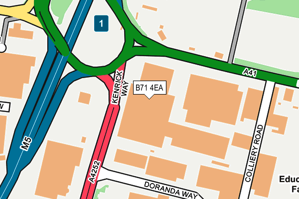 B71 4EA map - OS OpenMap – Local (Ordnance Survey)