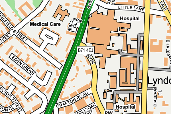 B71 4EJ map - OS OpenMap – Local (Ordnance Survey)