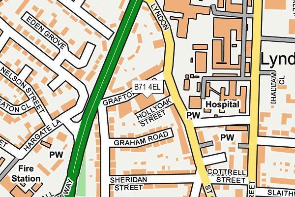 B71 4EL map - OS OpenMap – Local (Ordnance Survey)