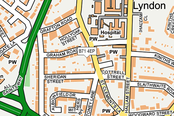 B71 4EP map - OS OpenMap – Local (Ordnance Survey)