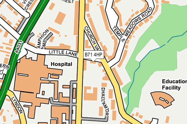 B71 4HP map - OS OpenMap – Local (Ordnance Survey)