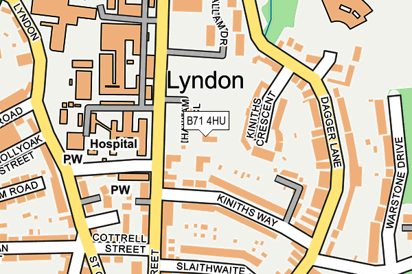 B71 4HU map - OS OpenMap – Local (Ordnance Survey)