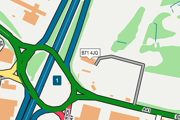 B71 4JQ map - OS OpenMap – Local (Ordnance Survey)