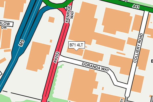 B71 4LT map - OS OpenMap – Local (Ordnance Survey)