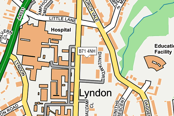 B71 4NH map - OS OpenMap – Local (Ordnance Survey)