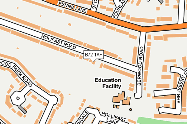 B72 1AF map - OS OpenMap – Local (Ordnance Survey)
