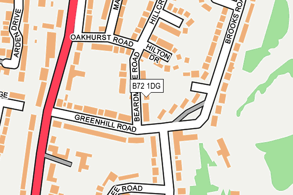 B72 1DG map - OS OpenMap – Local (Ordnance Survey)