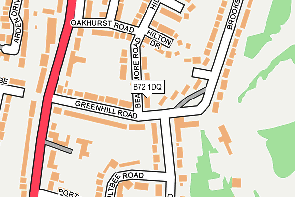 B72 1DQ map - OS OpenMap – Local (Ordnance Survey)