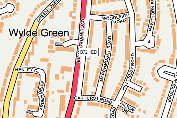 B72 1ED map - OS OpenMap – Local (Ordnance Survey)