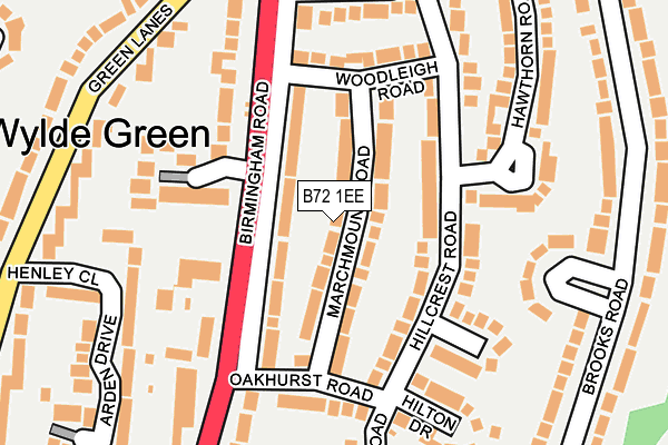 B72 1EE map - OS OpenMap – Local (Ordnance Survey)