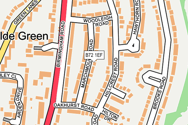 B72 1EF map - OS OpenMap – Local (Ordnance Survey)