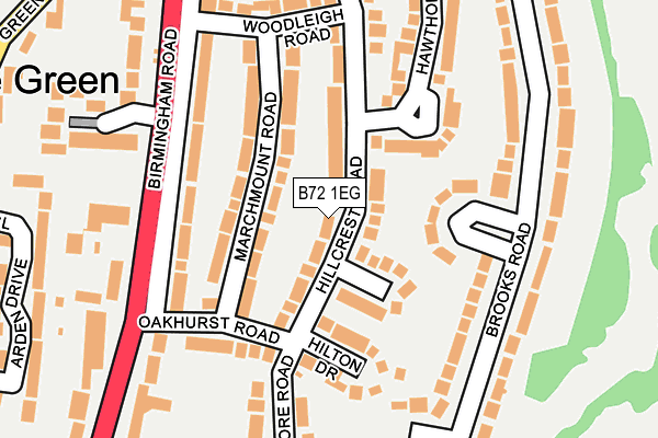 B72 1EG map - OS OpenMap – Local (Ordnance Survey)