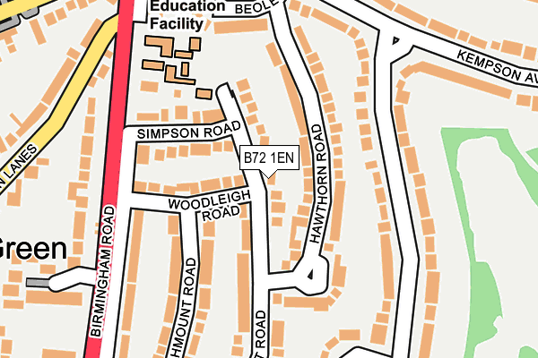 B72 1EN map - OS OpenMap – Local (Ordnance Survey)