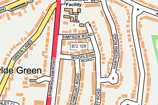 B72 1ER map - OS OpenMap – Local (Ordnance Survey)