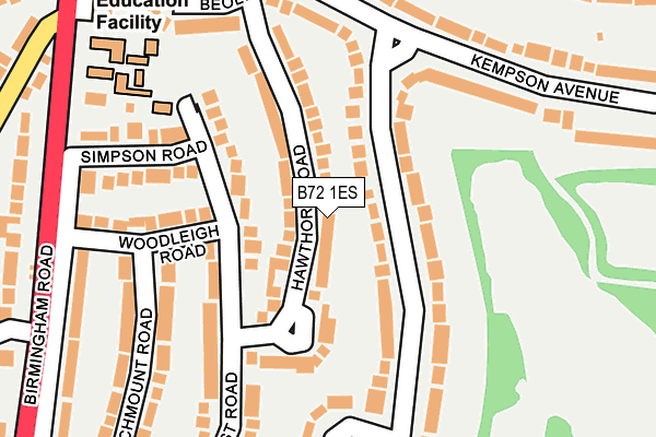 B72 1ES map - OS OpenMap – Local (Ordnance Survey)