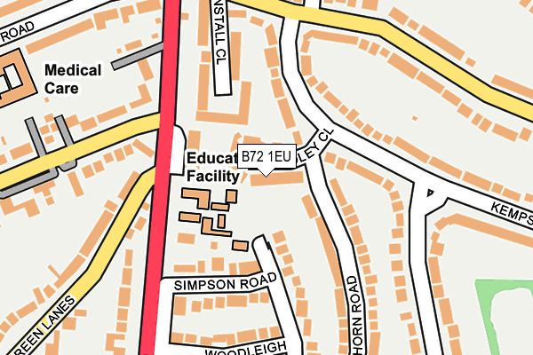 B72 1EU map - OS OpenMap – Local (Ordnance Survey)