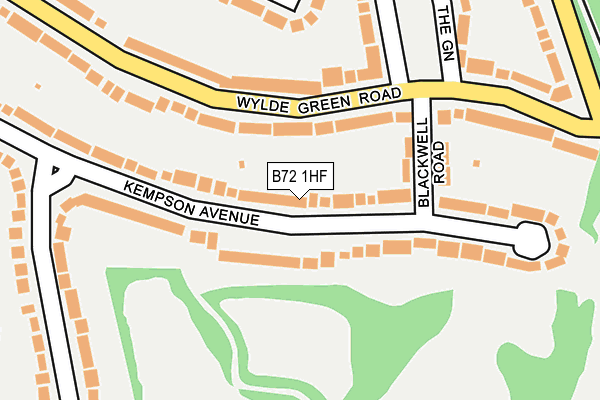 B72 1HF map - OS OpenMap – Local (Ordnance Survey)