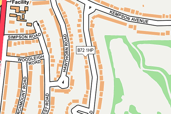 B72 1HP map - OS OpenMap – Local (Ordnance Survey)