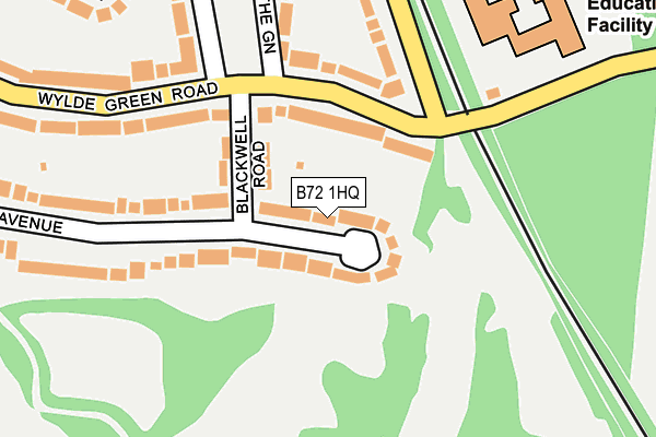 B72 1HQ map - OS OpenMap – Local (Ordnance Survey)