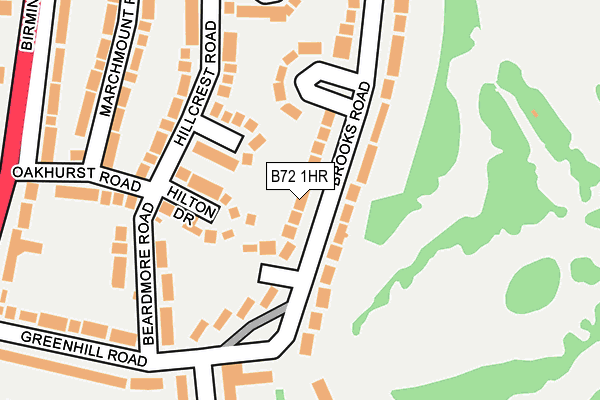 B72 1HR map - OS OpenMap – Local (Ordnance Survey)