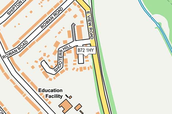 B72 1HY map - OS OpenMap – Local (Ordnance Survey)