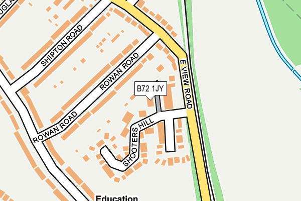 B72 1JY map - OS OpenMap – Local (Ordnance Survey)