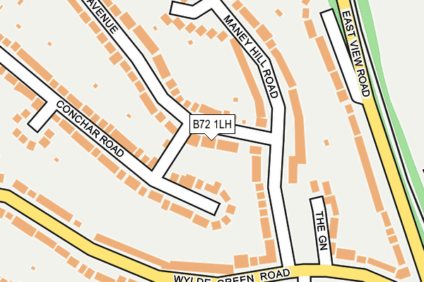 B72 1LH map - OS OpenMap – Local (Ordnance Survey)