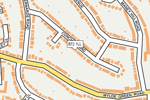 B72 1LL map - OS OpenMap – Local (Ordnance Survey)