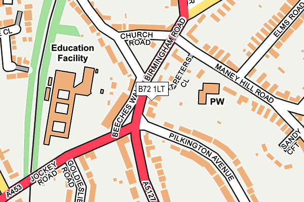 B72 1LT map - OS OpenMap – Local (Ordnance Survey)