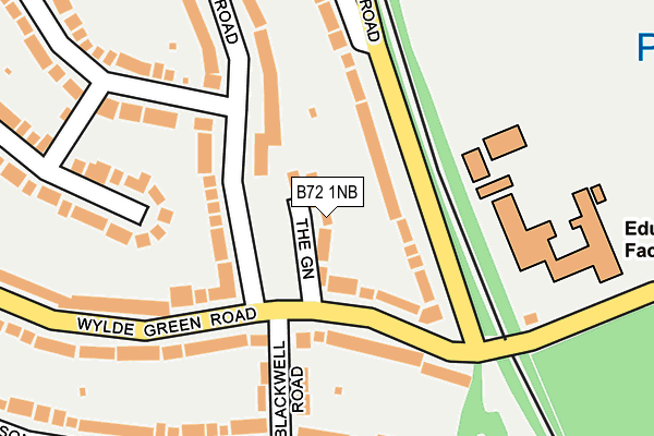 B72 1NB map - OS OpenMap – Local (Ordnance Survey)