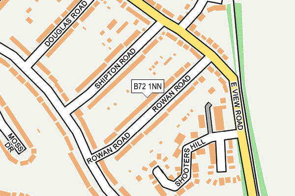 B72 1NN map - OS OpenMap – Local (Ordnance Survey)