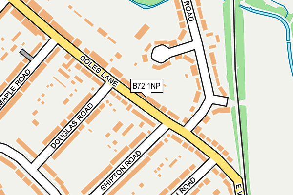 B72 1NP map - OS OpenMap – Local (Ordnance Survey)