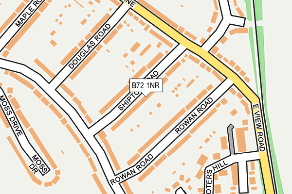 B72 1NR map - OS OpenMap – Local (Ordnance Survey)