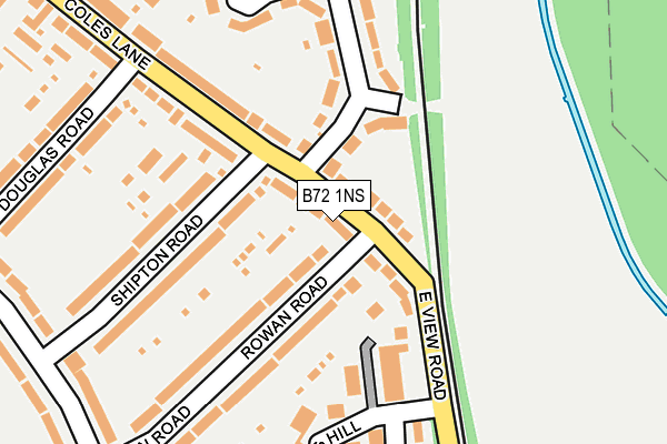 B72 1NS map - OS OpenMap – Local (Ordnance Survey)