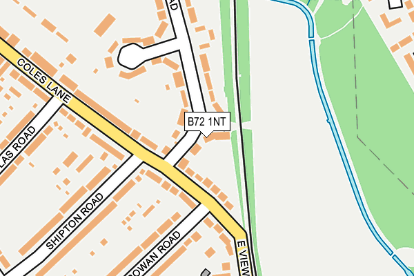 B72 1NT map - OS OpenMap – Local (Ordnance Survey)