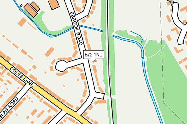 B72 1NU map - OS OpenMap – Local (Ordnance Survey)
